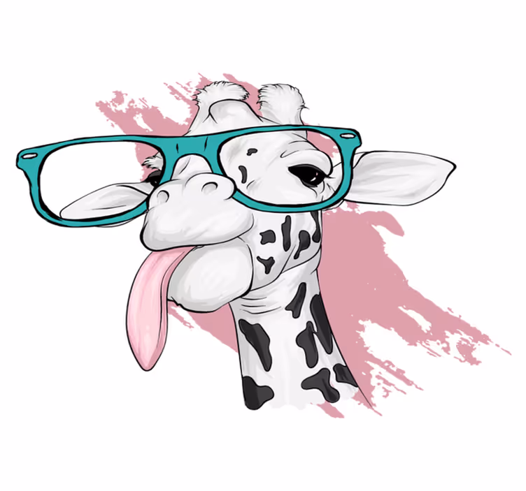 Vinil podovi životinja giraffe splash - TenStickers