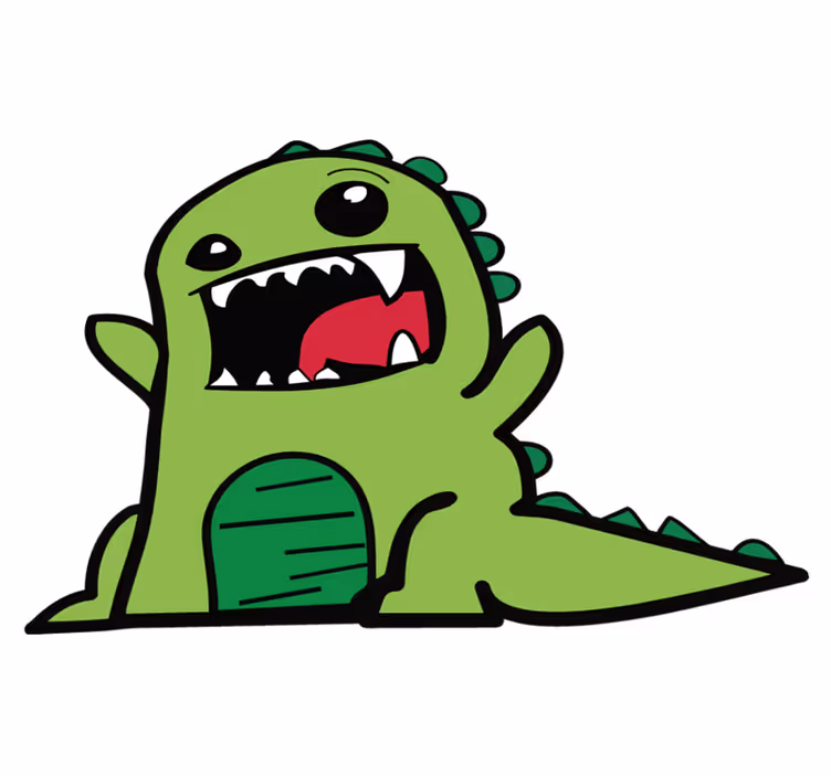 Vinil podovi životinja s motivom strašnog dinosaura - TenStickers