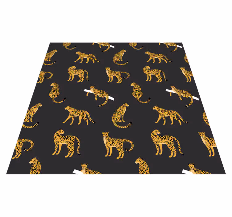 Vinil podovi životinja s uzorkom leoparda na tamnoj pozadini - TenStickers