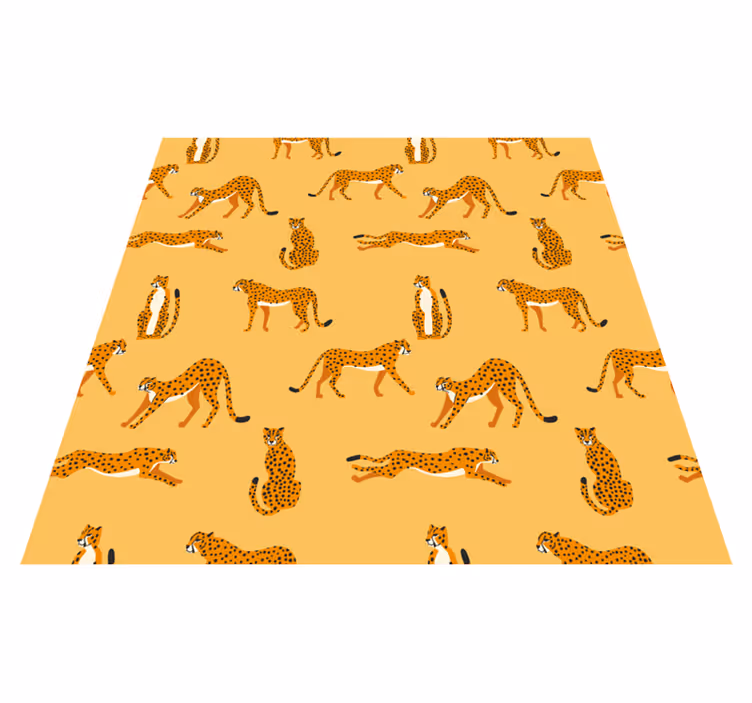 Vinil podovi životinja s grafičkim uzorkom žutih leoparda - TenStickers