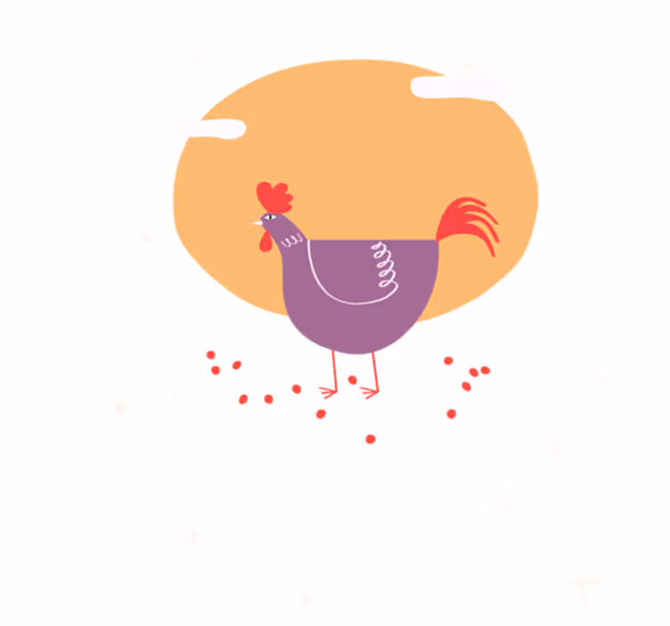 Vinil podovi životinja charming farm chicken - TenStickers