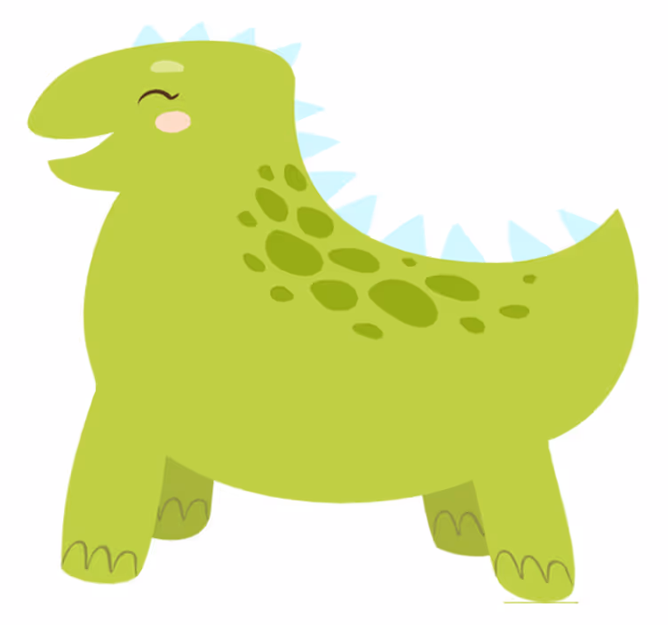Vinil podovi životinja s veselom dinosaurčkom likom - TenStickers