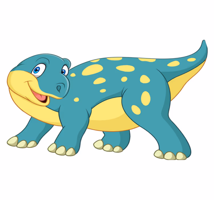 Vinil podovi životinja s veselim animiranim dinosaurem - TenStickers