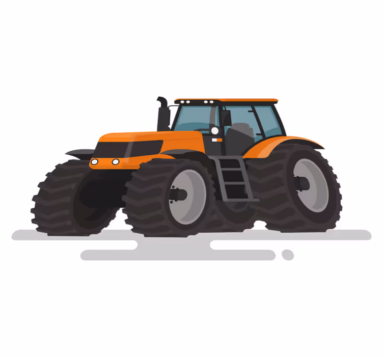 Vinil podovi životinja traktor s velikim gumama - TenStickers