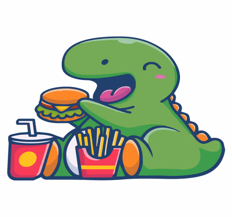 Vinil podovi životinja veseli zeleni dinosaurek - TenStickers