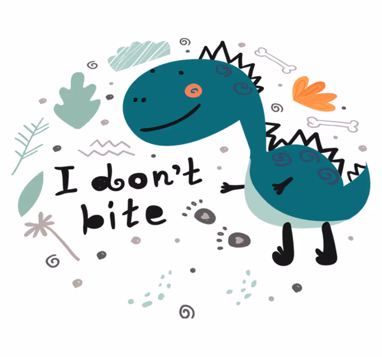 Vinil podovi životinja s prijateljskim dinosaurem - TenStickers