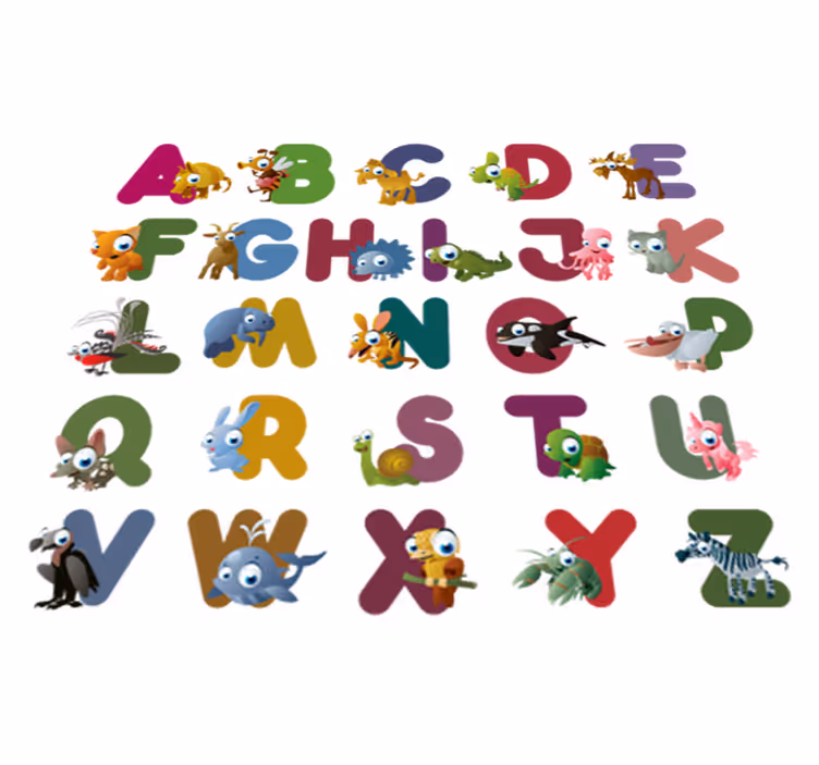 Vinil podovi životinja abeceda životinja - TenStickers
