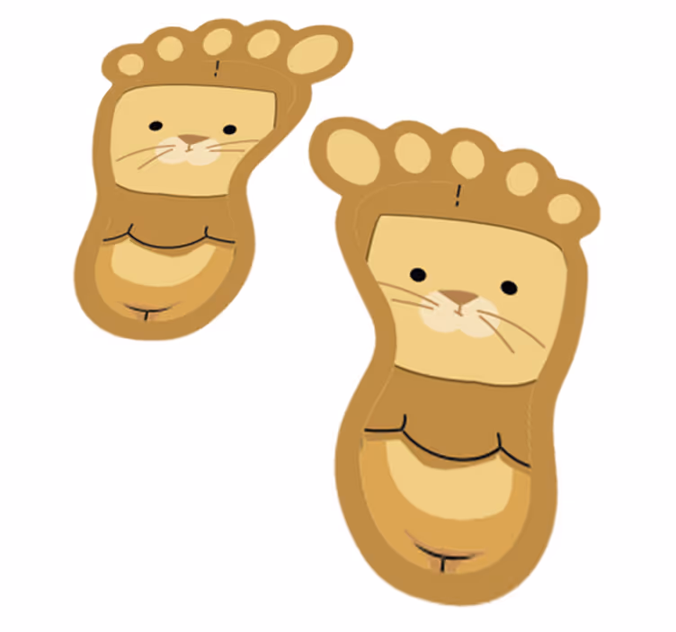 Vinil podovi životinja s simpatičnim otiscima - TenStickers