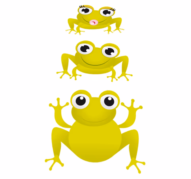 Vinil podovi životinja za bebe žabe - TenStickers