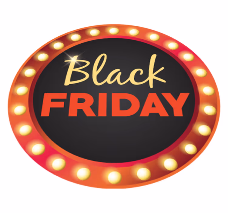 Vinilni tepih black friday crvena okrugla promocija - TenStickers