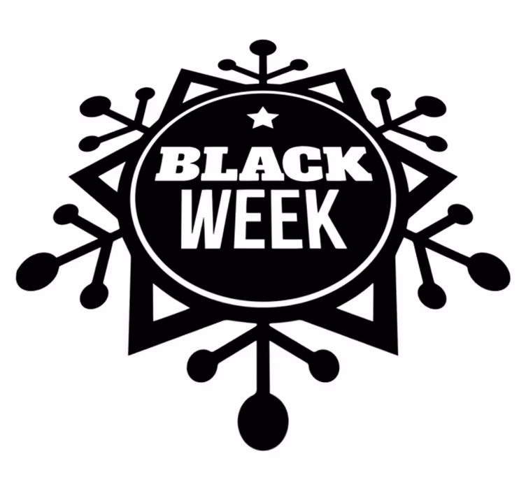 Vinilni tepih black friday snježna pahulja tjedan - TenStickers