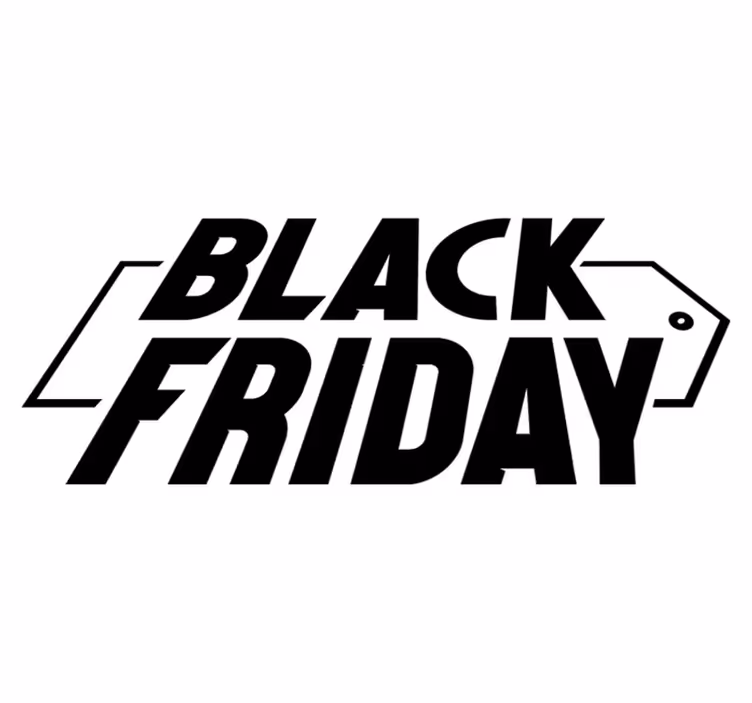 Vinilni tepih black friday u modernom kurzivu - TenStickers