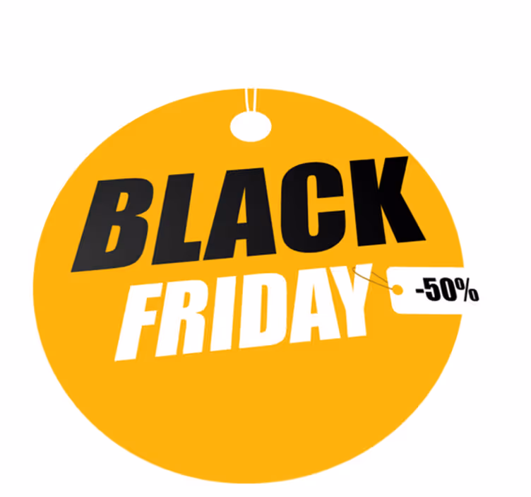 Vinilni tepih black friday personalizirani krug - TenStickers