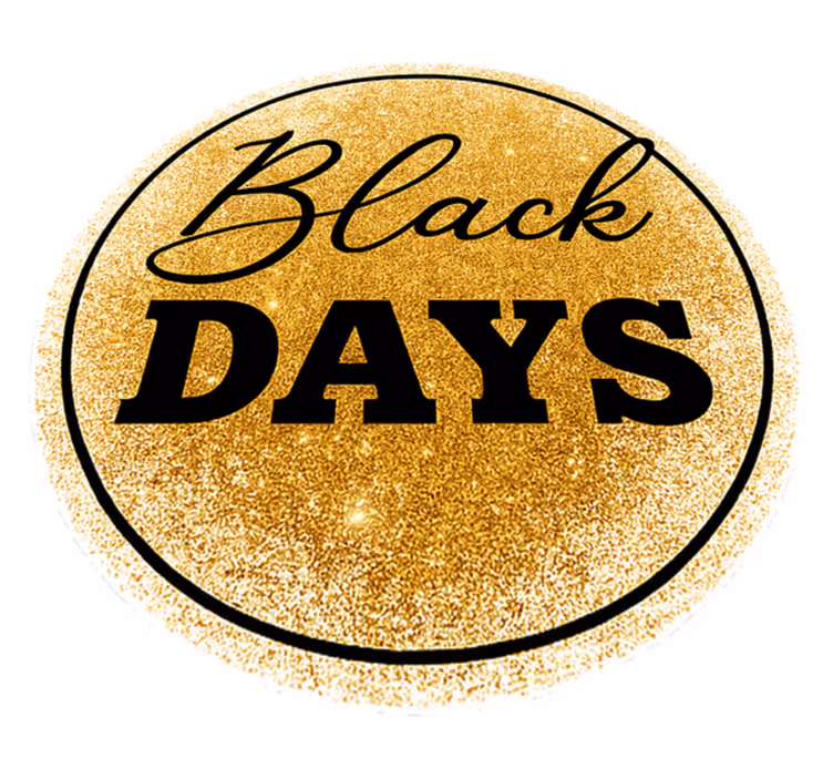 Vinilni tepih black friday bijeli i zlatni "crni dani" - TenStickers