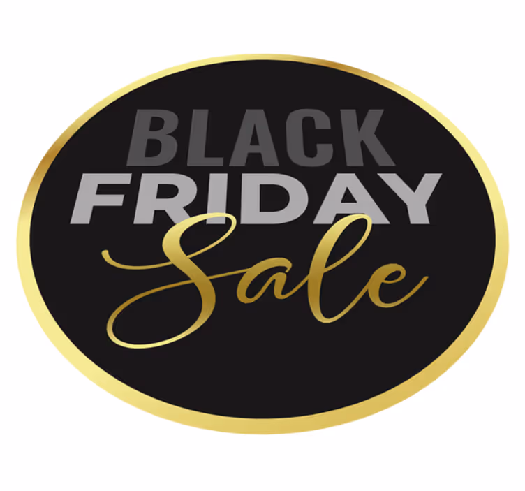 Vinilni tepih black friday zlatna pozadina - TenStickers