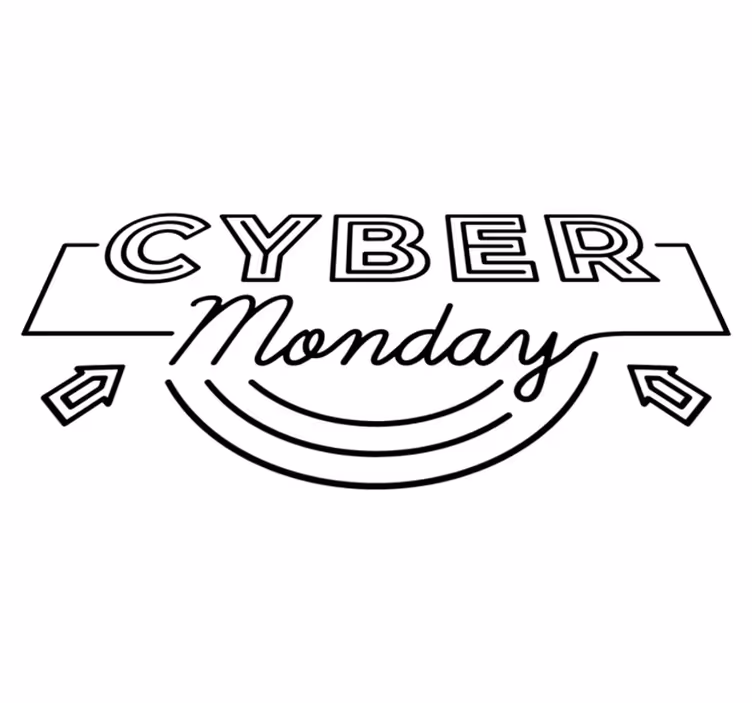 Vinilni tepih black friday strelice cyber monday - TenStickers