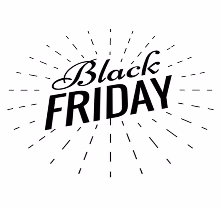 Vinilni tepih black friday sjajni kaligrafski tekst - TenStickers