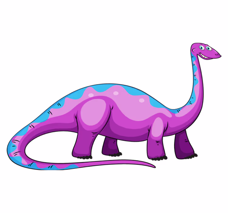 Vinil podovi životinja veseli ljubičasti dinosaur - TenStickers