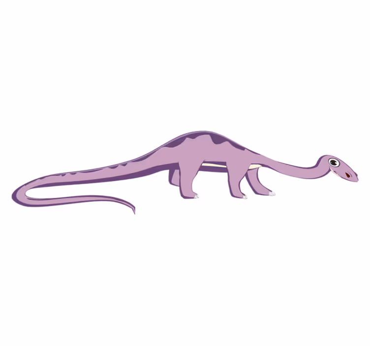 Vinil podovi životinja prijateljski dugovrati dinosaur - TenStickers