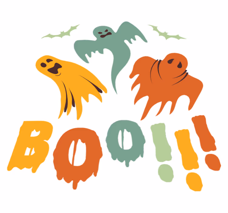 Vinil podovi noć vještica duh boo - TenStickers