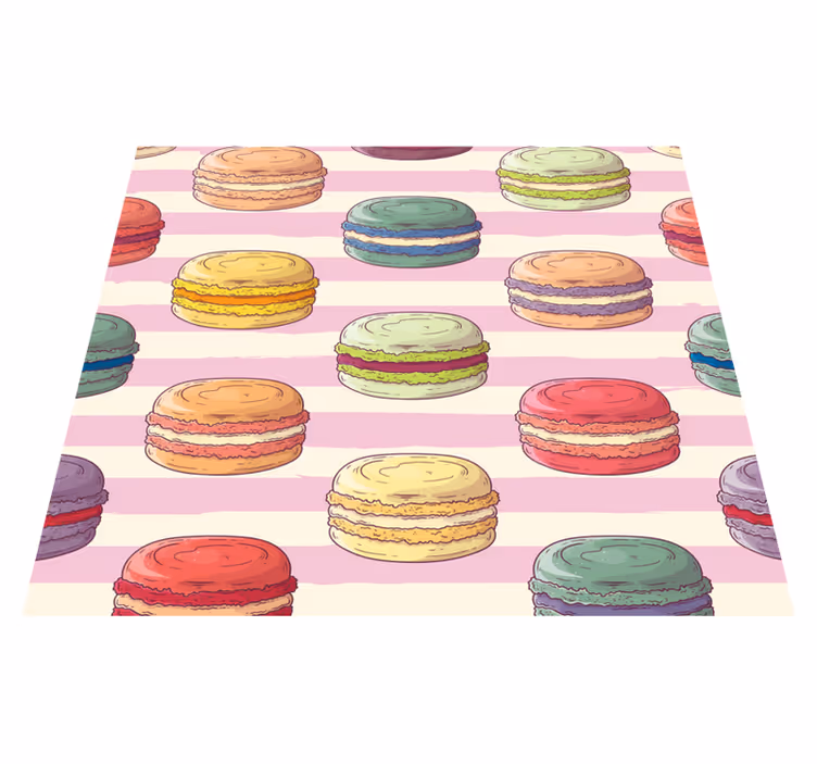 Vinil pod u kuhinji retro macaroni - TenStickers