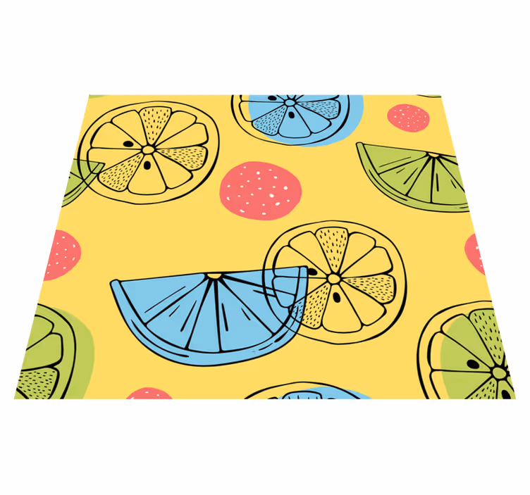 Vinil pod u kuhinji s motivom citrusa - TenStickers