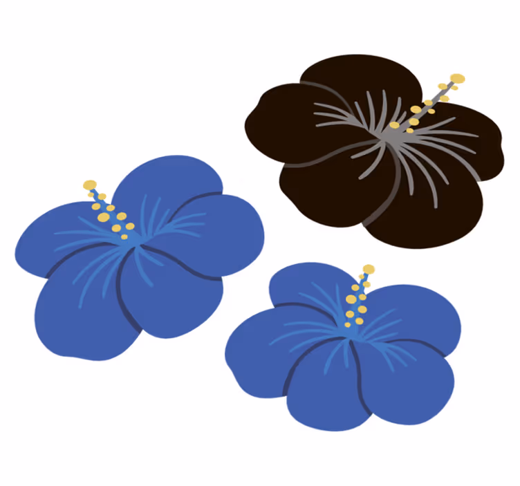 Vinil podovi cvijeće i biljke hibiskus aranžman - TenStickers