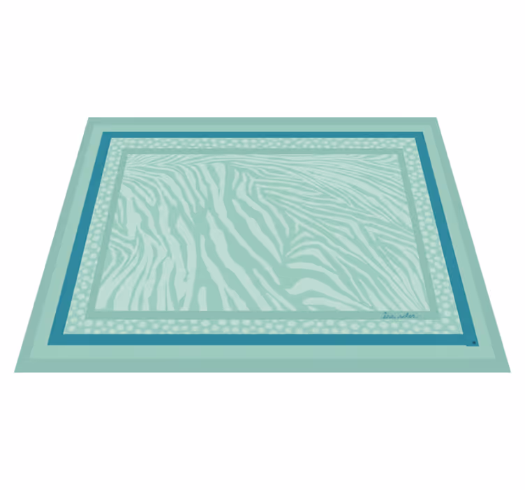 Vinil podovi dnevna soba mint uzorak zebra pruge - TenStickers