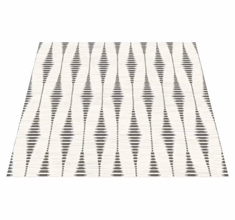 Vinil podovi geometrijski "rabaul ikat" siva i bež - TenStickers