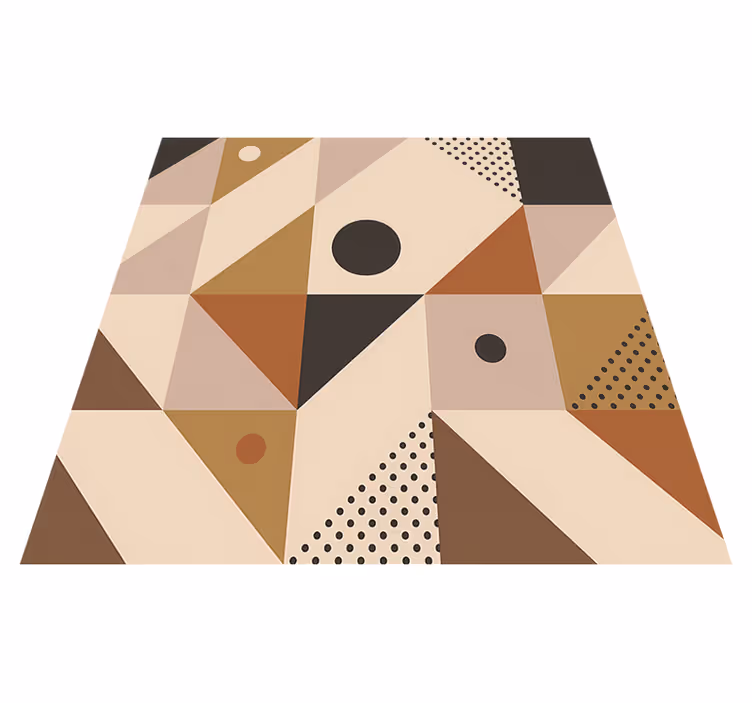 Vinil podovi geometrijski smeđi patchwork - TenStickers