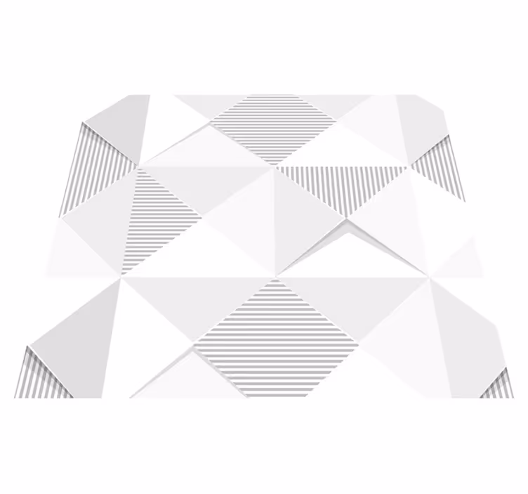 Vinil podovi geometrijski 3d bijeli kvadrati - TenStickers
