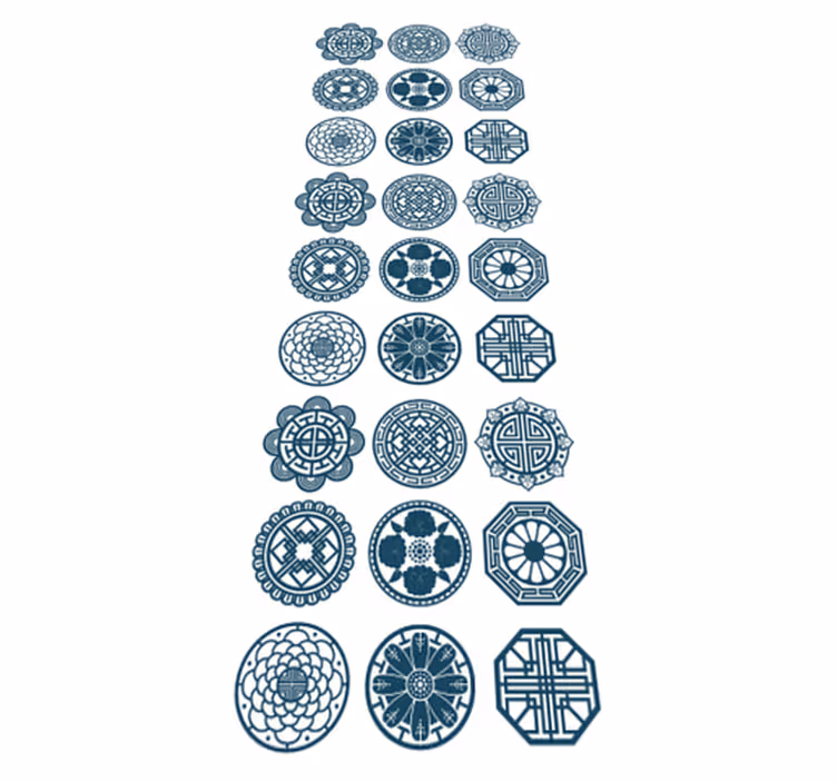 Vinil podovi geometrijski korejski uzorci - TenStickers