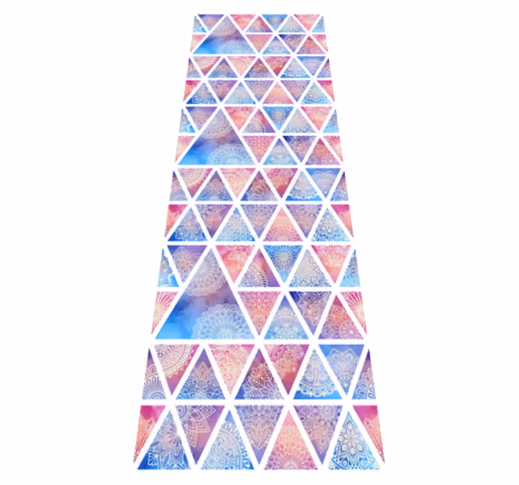 Vinil podovi geometrijski etnički cvjetni trokuti - TenStickers