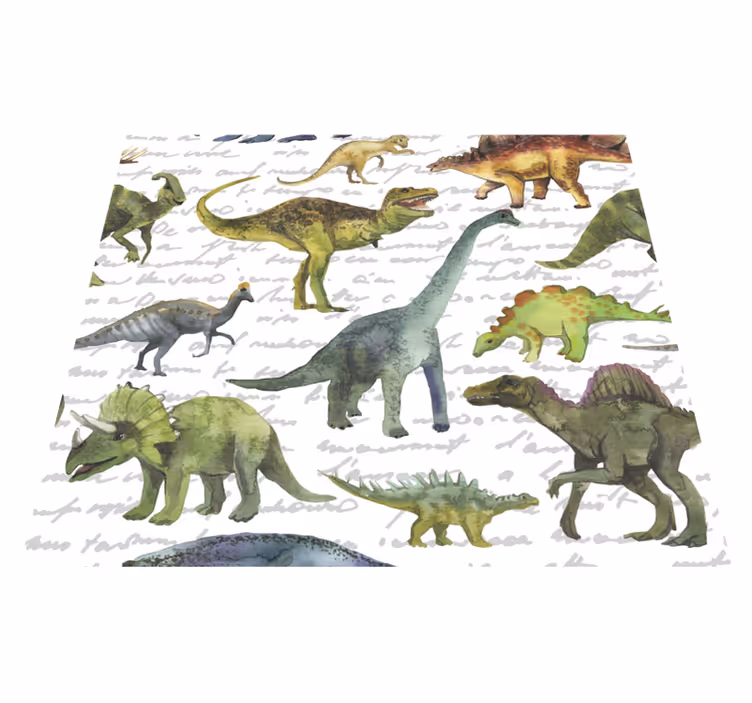 Vinil podovi spavaća soba s realističnim dinosaurima - TenStickers