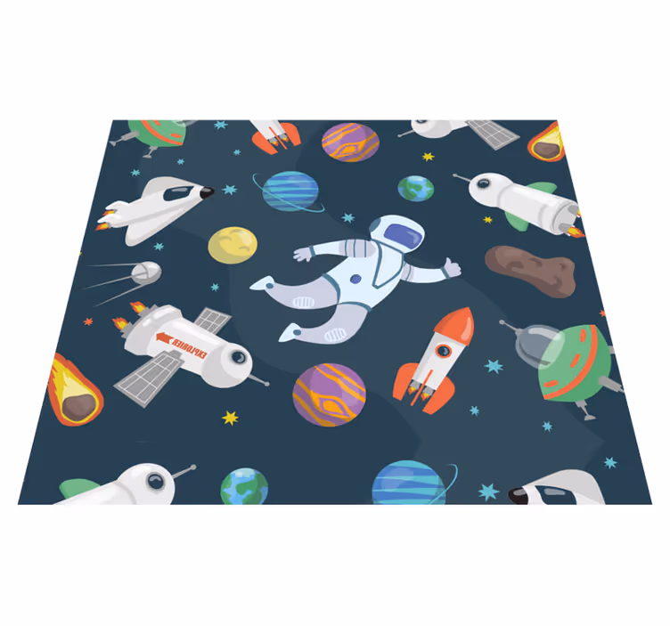Vinil podovi spavaća soba svemirski brodovi - TenStickers