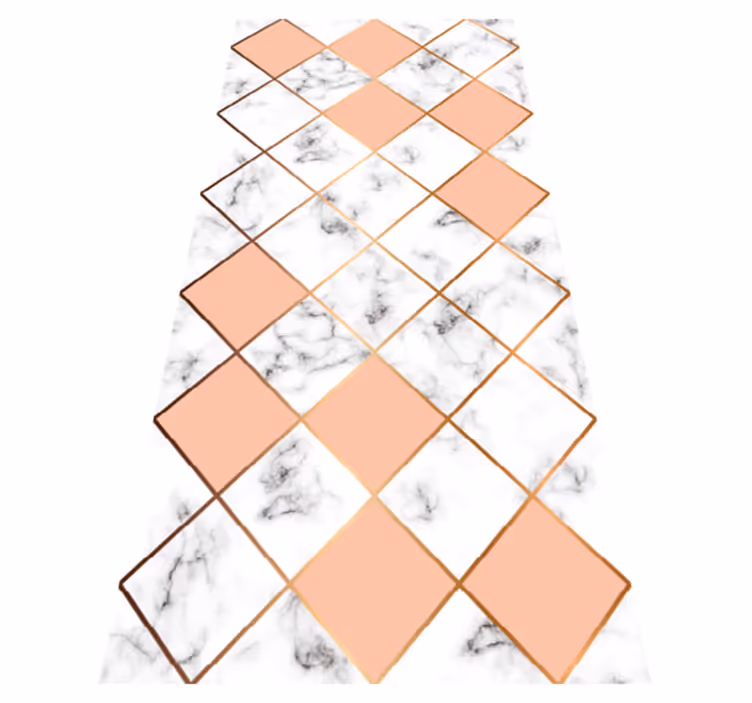 Vinil podovi spavaća soba geometrijski uzorak ružičaste boje - TenStickers