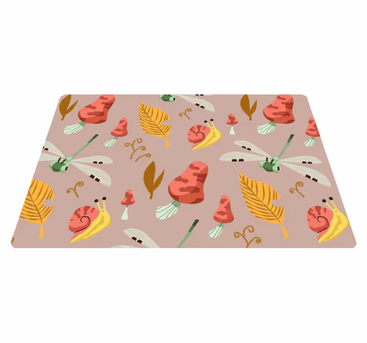 Vinil podovi priroda uzorak jesenske flore i faune - TenStickers