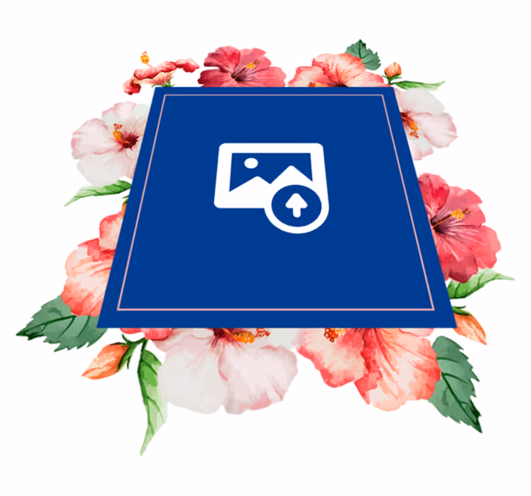 Vinil podovi priroda hibiskus cvjetni dizajn - TenStickers
