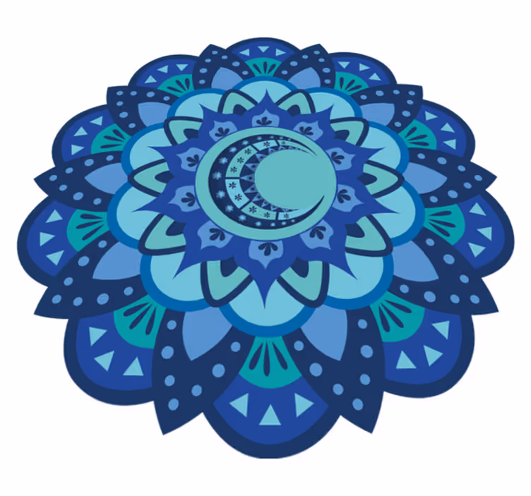 Vinil podovi priroda elaboratna botanička mandala - TenStickers