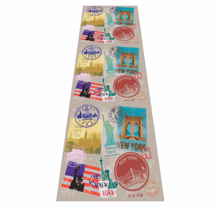 Vinil podovi spavaća soba stari nyc kolaž - TenStickers