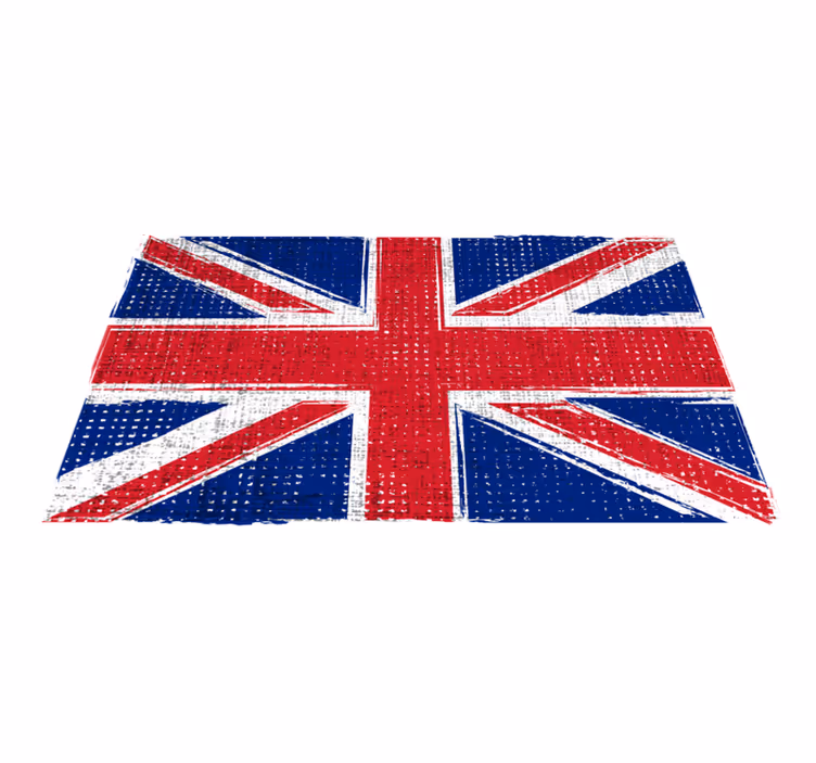 Vinil podovi geometrijski britanska grunge zastava - TenStickers