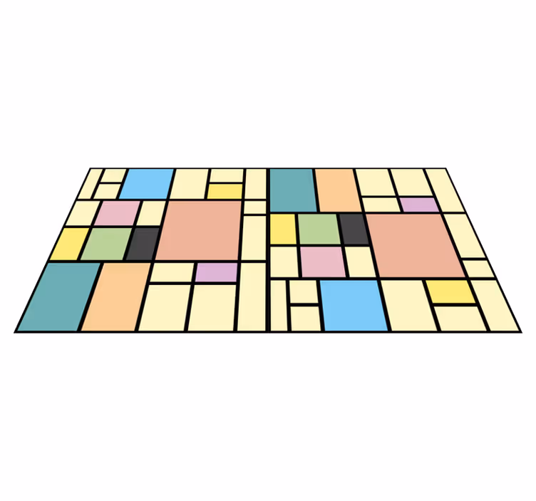 Vinil podovi geometrijski u patchwork bojama - TenStickers