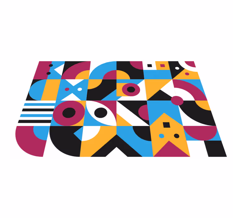 Vinil podovi geometrijski u boji s geometrijskim oblicima - TenStickers