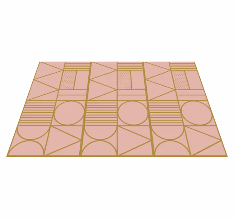 Vinil podovi geometrijski u zlatno-roza blokovima - TenStickers