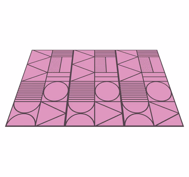 Vinil podovi geometrijski u ružičastoj i sivoj boji - TenStickers
