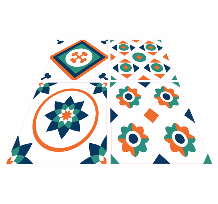 Vinil podovi geometrijski pločice s geometrijskim uzorkom - TenStickers