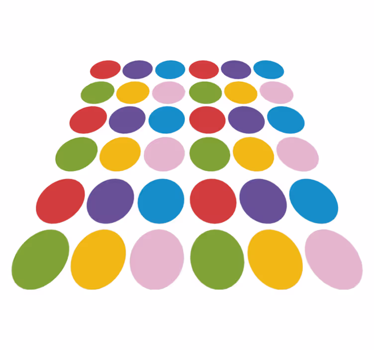 Vinil podovi geometrijski šareni kružni uzorak - TenStickers