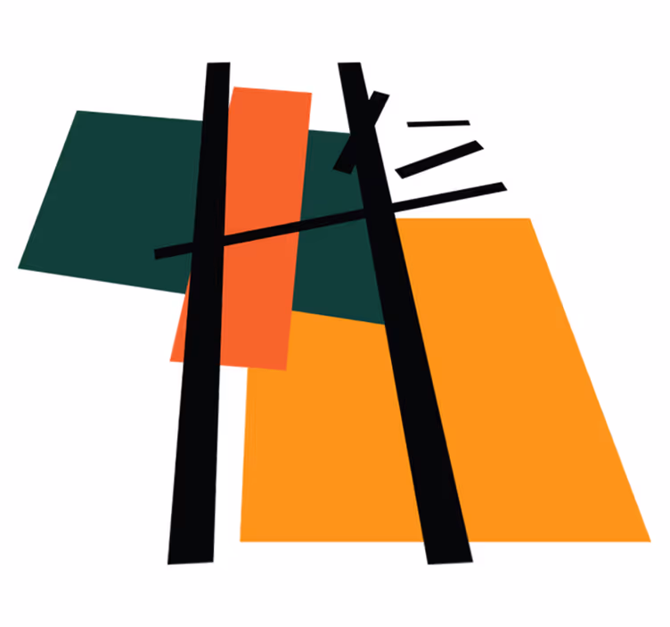 Vinil podovi geometrijski apstraktne boje - TenStickers