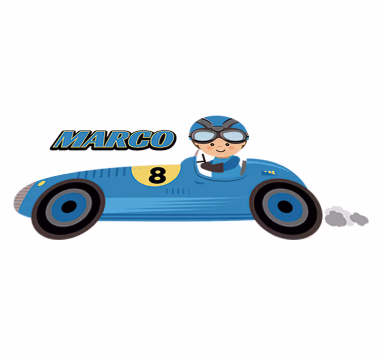 Vinil podovi djeca s imenom automobila f1 - TenStickers