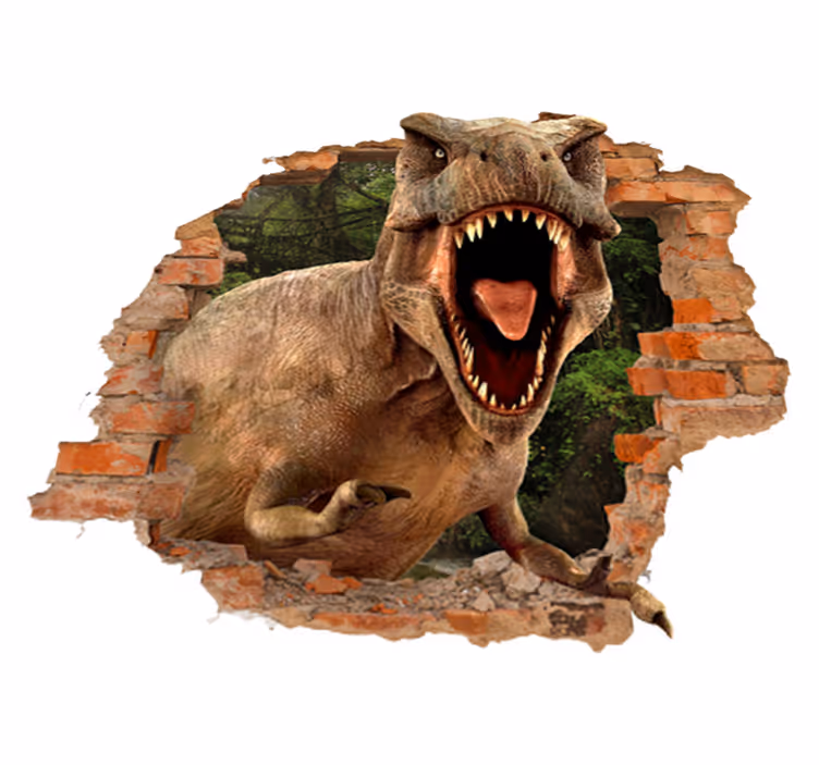 Vinil podovi djeca 3d t-rex dizajn - TenStickers